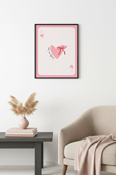 huhuli Ρομαντικός πίνακας με καρδιές με φυσικό ξύλινο πλαίσιο - Μοτίβο αγάπης...