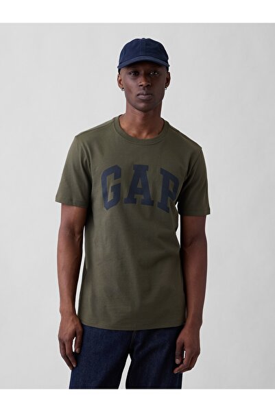 GAP Erkek Haki Everyday Soft Logo T-Shirt