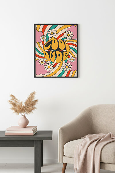 huhuli Πίνακας ρετρό ποπ αρτ με φυσικό ξύλινο πλαίσιο - Cool Dude |   huhu2608
