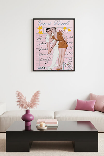 huhuli Ρετρό πίνακας με φυσικό ξύλινο πλαίσιο - Vintage πορτρέτο ζευγαριού | ...