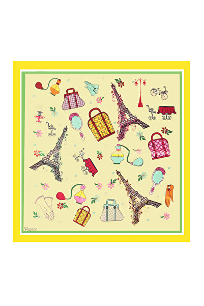 Inno 60x60 εκ. Φουλάρι Premium με σατέν σχέδιο και ραφές