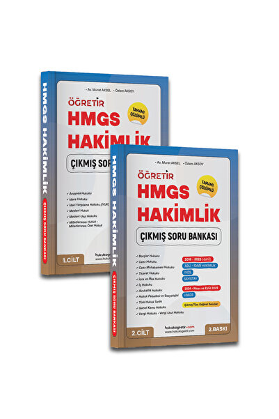 hukuk öğretir 2026 HMGS ve Hakimlik ÖSYM Çıkmış Soru Bankası Seti - 2 Cilt - ...