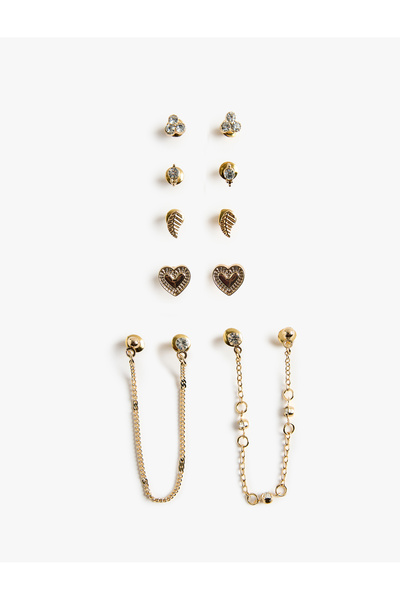 Koton Stone Detailed 6-Piece Earring Set