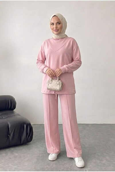 Bluz Tunik Detaylı Takım
