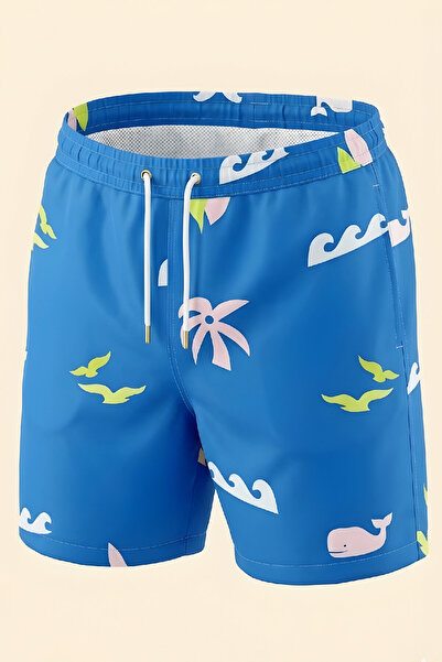 MODANINO Αγορίστικο σορτς με φερμουάρ και σχέδια για θάλασσα & πισίνα 4-15 ετ...