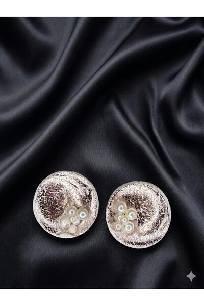 Lu Atelier Perlisse Pearl Detailed Handmade Earrings – Elegant Minimal & Stylish Design Statement Earrings