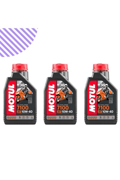 Motul 7100 10w40 Motorsiklet Motor Yağı 1 Litre x 3 Adet - 0781387029401
