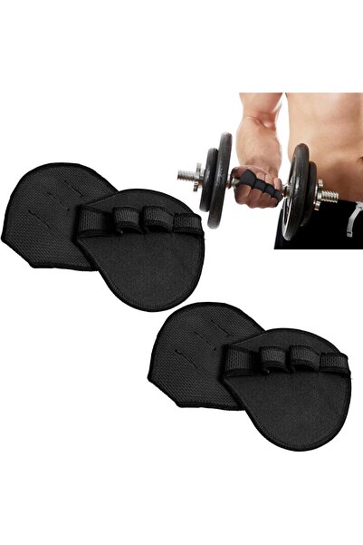 NO BRAND 2 Ζεύγη Επενδυμένες Λαβές για Έλξεις, Γάντια Προπόνησης Δύναμης με Σ...