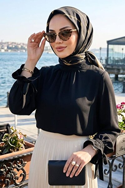 STİLZARAFET koları Büzgü Bağlamalı Gömlek