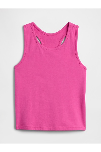 GAP Kız Çocuk Pembe Kids Logo Yarış Sırtı Tank Üstü