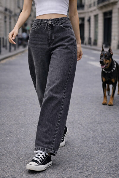 OEM Τζιν με Φαρδιά μπατζάκια