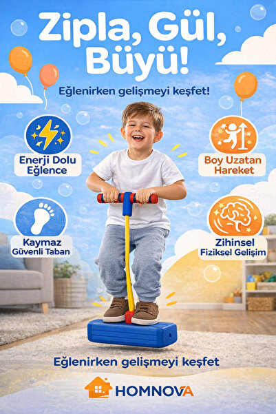 Homnova Çocuk Atlama Zıplama Oyuncağı | Denge Koordinasyon Geliştirici Eğitic...