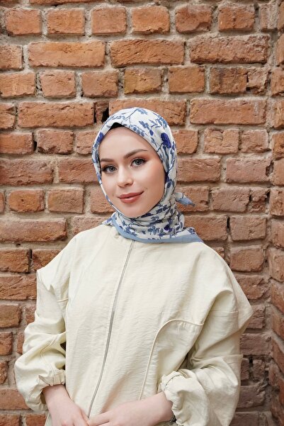 efdal şal eşarp Olive Pattern Voile Soft Scarf