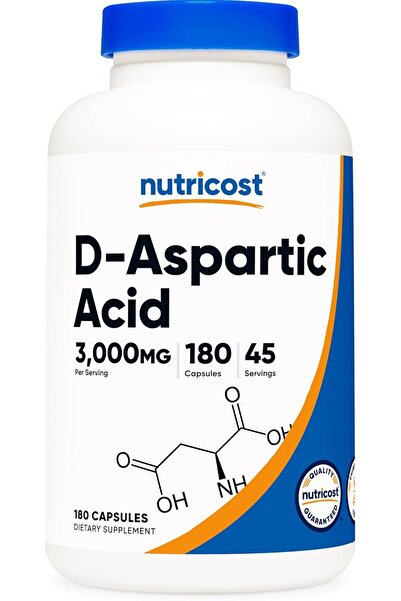 Nutricost D-Aspartic Acid (DAA) Capsules 3000mg Per Serving (180 Capsules) - ...