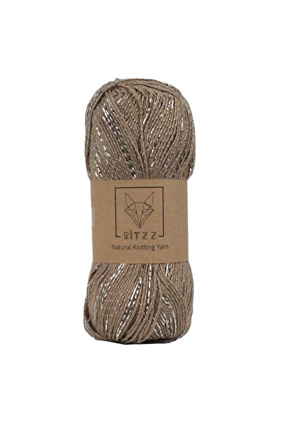 Ritzz Koton Floş Simli - Σκούρο Μπεζ Ασημί