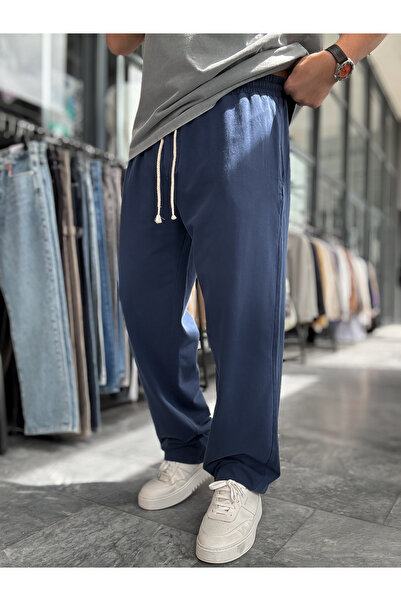 BYBASICMAN Trening largi, albastru marin, lavabil, cu două fire, TW-1166