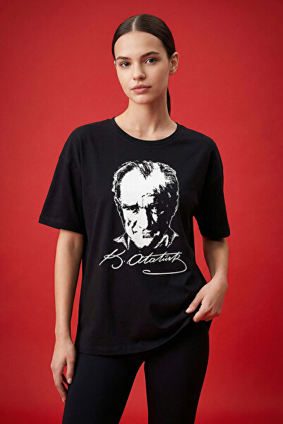 TOMMY LIFE Μπλουζάκι Unisex με στάμπα Black Moon Star - 88510