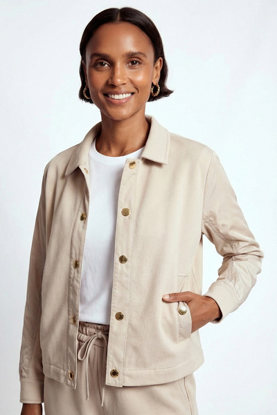 Allyco Яке с дълъг ръкав, с копчета, стандартна кройка и джобове