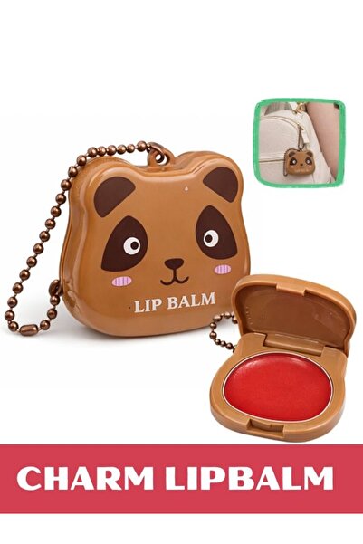 NUNUKO Ayıcık Figürlü Anahtarlıklı Charm Lip Balm