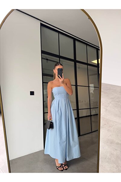 BB Bensu Buyruk ΣΤΡΑΠΛΕΖ ΦΟΡΕΜΑ ΑΠΟ ΥΦΑΣΜΑ ΑΛΕΞΙΠΤΩΤΑ ΜΕ ΤΣΕΠΕΣ ΜΠΛΕ