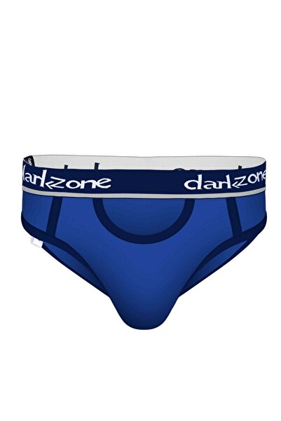 darkzone Erkek Saks Mavi Önü Açık Slip Külot
