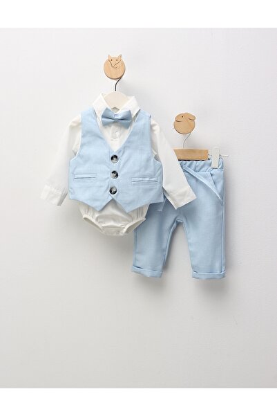 MiniKids Κομψό κοστούμι Ματέο, με μπλε