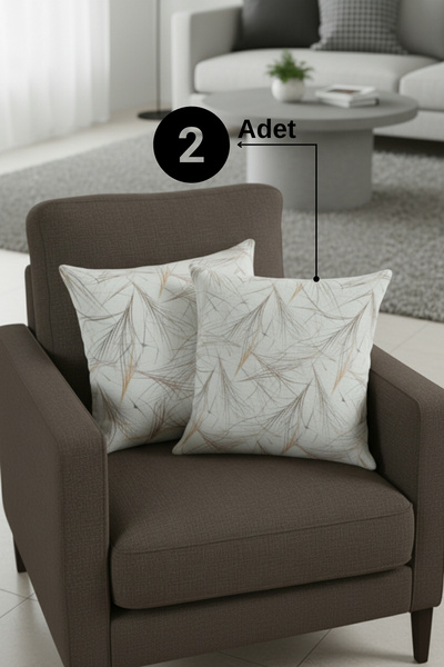 Senpai Chevron Bohem Dekoratif Punch Yastık Kırlent Kılıfı 2 Adet | 45x45 Zar...