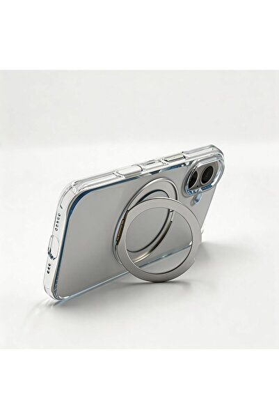 CROWNYX Crystal Spin iPhone 16 case with 360° spin ring stand