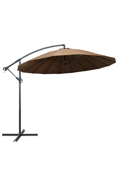 vidaxl Ομπρέλα Κρεμαστή Taupe 3 μ. με Ιστό Αλουμινίου