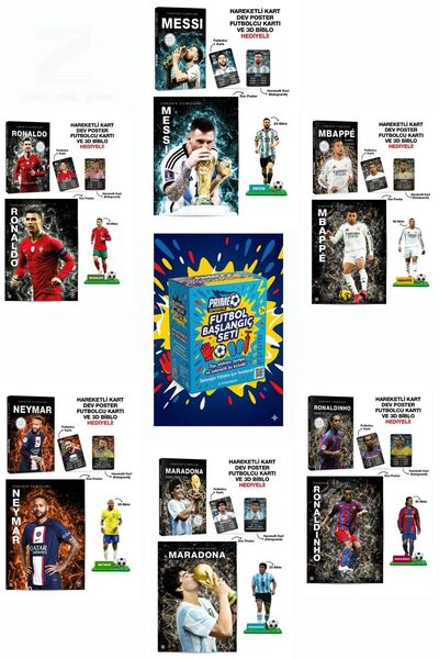 Parodi Yayınları Sahanın Yıldızları Ronalda Messi Mbappe Neymar Maradona Rona...