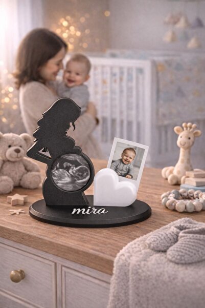 Minytrendy İsimli Hamile Anne Ultrason Fotoğraf Çerçevesi Fotoğraf Tutucu Yen...