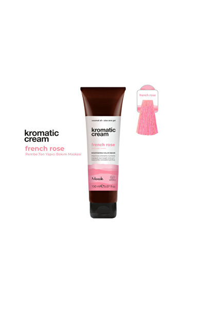 Nook Kromatic Cream French Rose Pembe Ton Yapıcı Işıltı Veren Saç Maskesi 150...