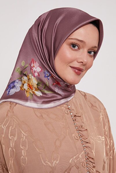 Levidor Λαμπερό κρυστάλλινο φουλάρι με κενό κέντρο και λουλούδια τριαντάφυλλα...