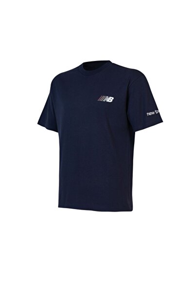 New Balance NB Lifestyle Ανδρικό Μπλουζάκι Ναυτικό Μπλε - MNT1644