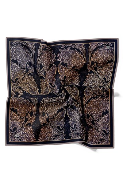 Levidor Φουλάρι με έθνικ σχέδιο φύλλων τσινέζικης κεραμικής και λαμπερά κρυστ...