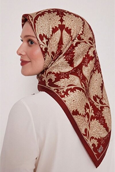 Levidor Φουλάρι με έθνικ σχέδιο φύλλων τσινέζικης κεραμικής και λαμπερά κρυστ...