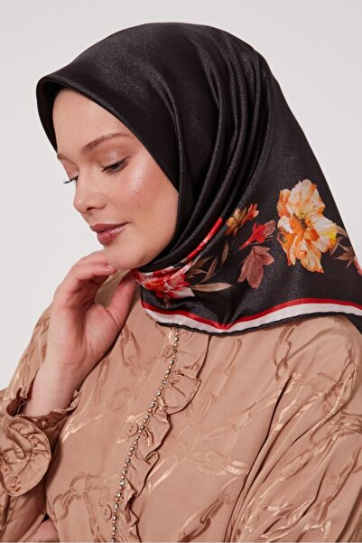 Levidor Λαμπερό κρυστάλλινο φουλάρι με κενό κέντρο και λουλούδια τριαντάφυλλα...