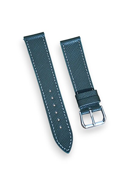 Vintage 20mm Saffiano Hakiki Dana Derisi El Yapımı Saat Kordonu