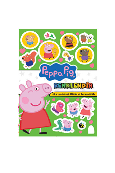 Doğan Çocuk Peppa Pig Renklendir Çıkartma Hediyeli Etkinlik ve Boyama Kitabı