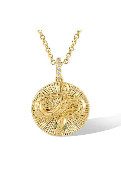 Bijuteria SORELLY Κρεμαστό Χρυσό 14Κ σε σχήμα Φιδιού με Διαμάντια 0.015ct και...