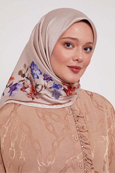 Levidor Λαμπερό κρυστάλλινο φουλάρι με κενό κέντρο και λουλούδια τριαντάφυλλα...