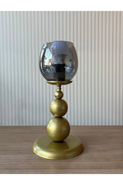 gaziantepavize Gold Koza Pilli Abajur Füme Camlı Aplik Lambader Aydınlatma - ...
