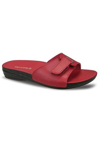 Ceyo Marına-1I Red Orthopedic Women's Slippers