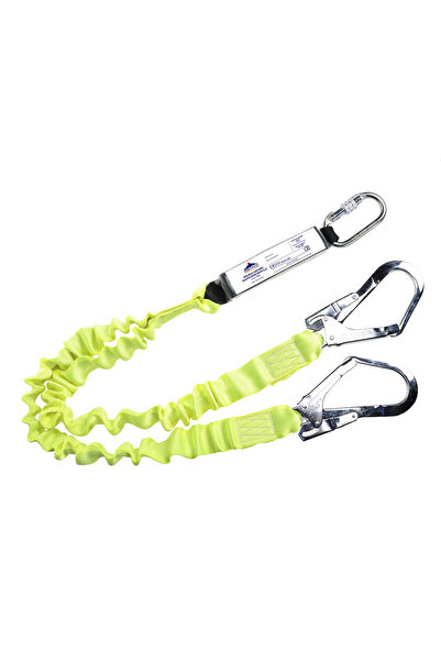 PORTWEST Cordon elastic dublu de 1,8 m cu amortizor de șocuri, pentru lucru l...
