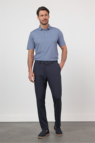İmza Navy Blue Side Pocket Comfort Fit Flexible Chino Trousers 1003260171
