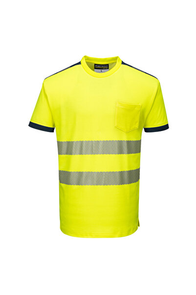 PORTWEST Tricou de lucru, reflectorizant, galben/bleumarin