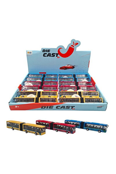toysclub 1210-C48 METAL SÜRTMELİ KÖRÜKLÜ OTOBÜS *12 - 1 ADET FİYATIDIR