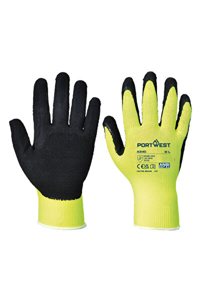 PORTWEST Manusi de protectie, reflectorizante, latex, galben