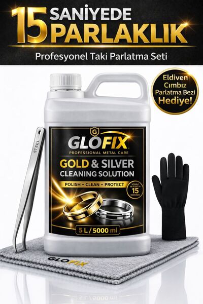 ALİYAMİS Altın Gümüş Çelik Bakır Pirinç Temizleme Ve Parlatma Bakım Seti 5 lt...