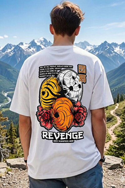 barsdepo Μπλουζάκι με στάμπα στην πλάτη Revenge, Oversize Unisex T-shirt για ...